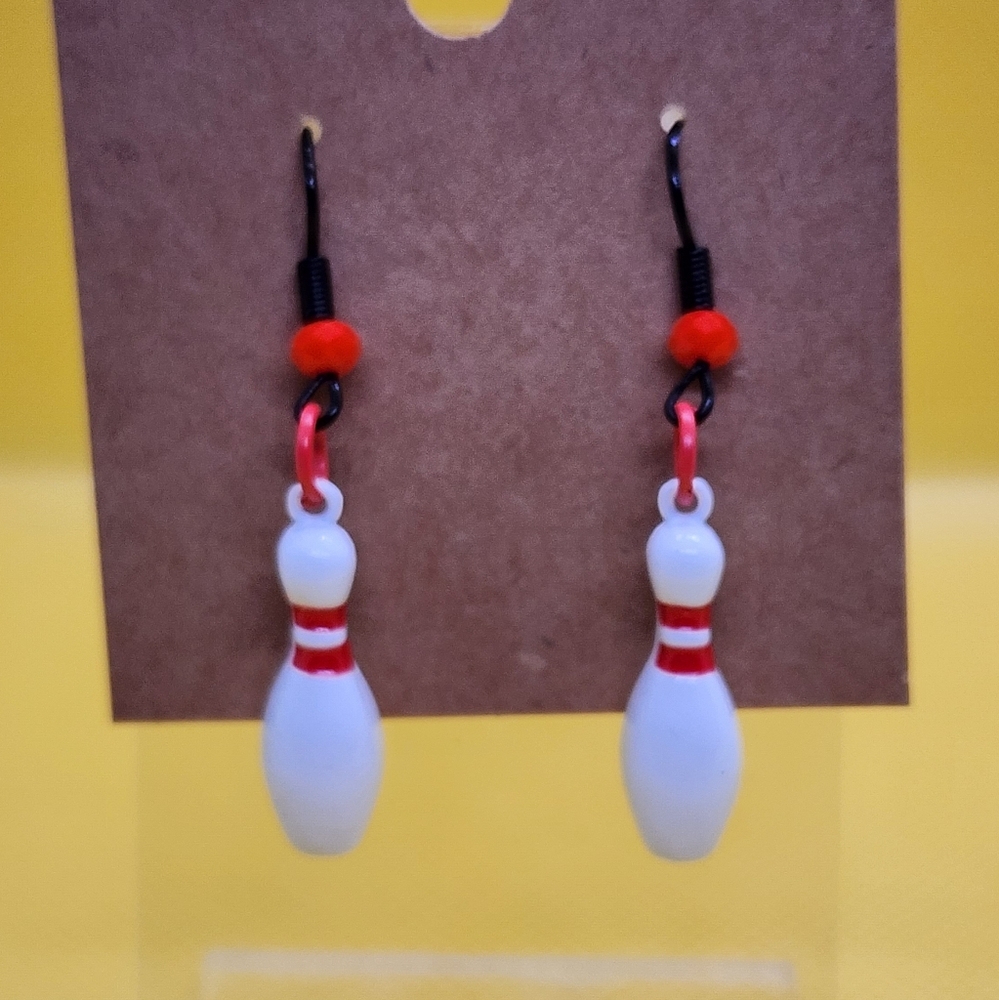 Bowling pins earrings